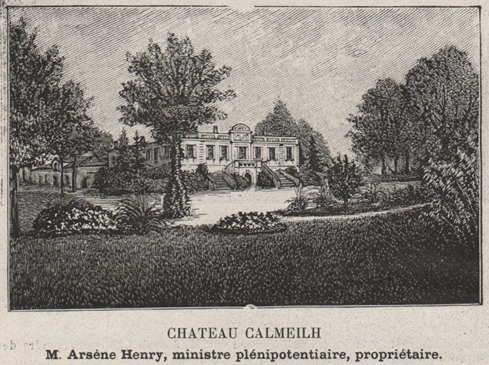 MÉDOC. ILES DE LA GIRONDE. Chateau Calmeilh. Plénipotentiaire. SMALL 1908